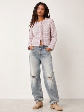 3 for $25 Zara pink tweed blazer